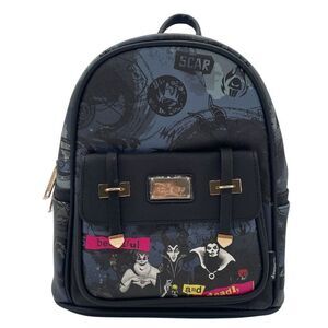 Wondapop Disney Villains Backpack Black Ursula Maleficent Evil Queen NEW
